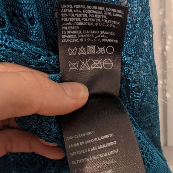 BEBE Teal overlay maxi dress - Picture 7 of 8